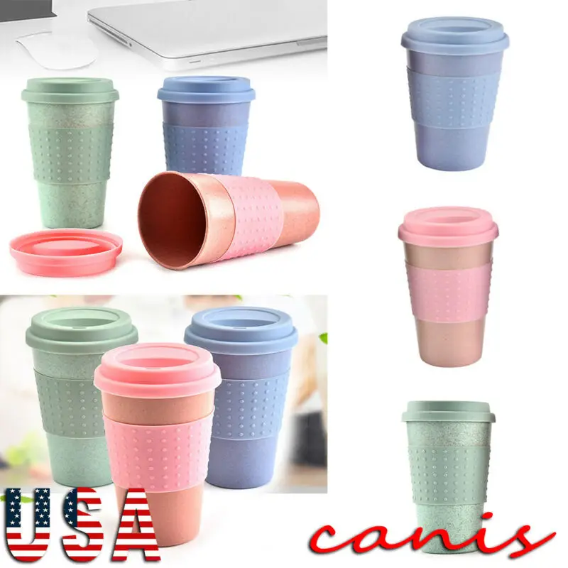 Лидер продаж многоразовые кофейные кружки чашки из бамбукового волокна 8 унций 12