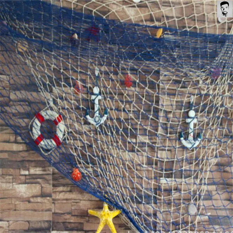 

Creative Fashion100*200cm Fishing Net Shell Mediterranean Sea Style for Home Wedding Party Stage Photography Decoration Crafts