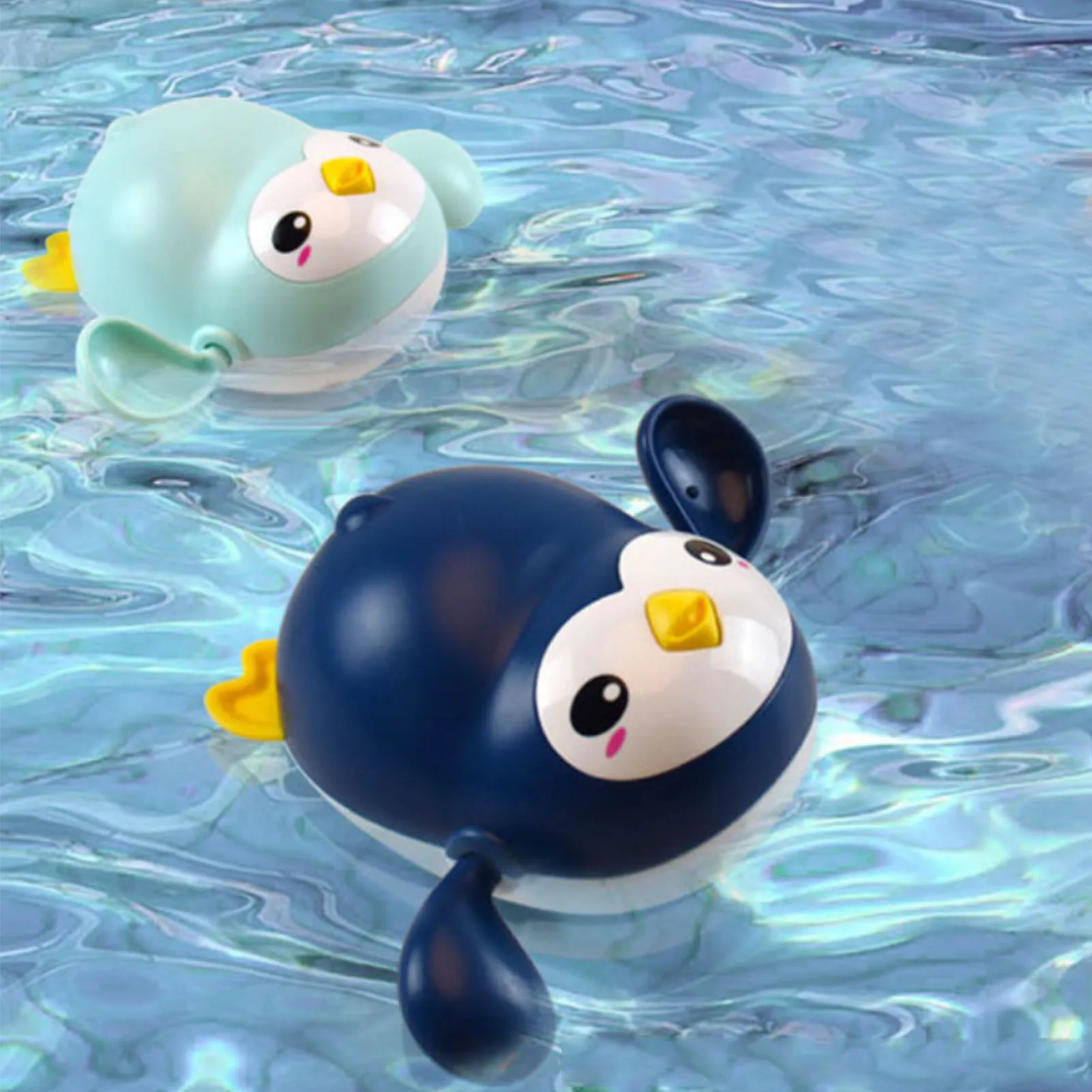 

Baby Bath Toys Animal Cute Cartoon Little Penguin Classic Baby Water Toy Infant Swim Chain Clockwork Toy For Kid Shower Nice