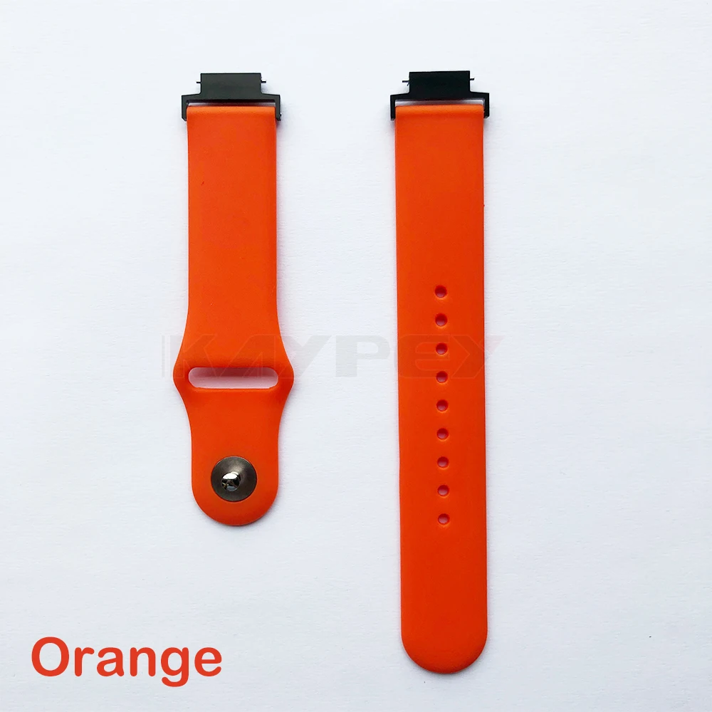 Мягкий силиконовый ремешок для Huami Amazfit Verge 3 ремешок для часов мягкий силиконовый ремешок для часов сменные полосы браслет ремни спортивный ремешок - Цвет: Оранжевый