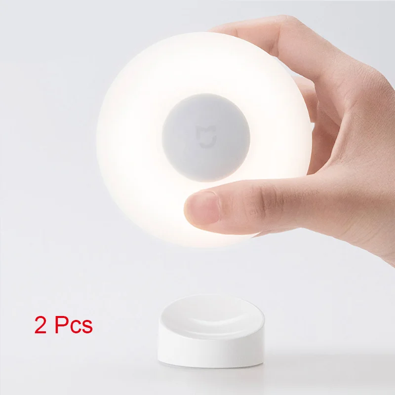 Type 2 Xiaomi Mijia светодиодный индукционный ночник 2 лампы яркость регулируемый инфракрасный умный датчик человеческого тела с магнитным Bas - Цвет: Type 2