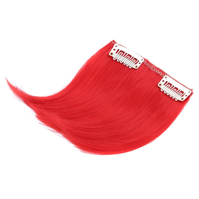 Разноцветные с бахромой прозрачные волосы на клипсе парик челкой накладные