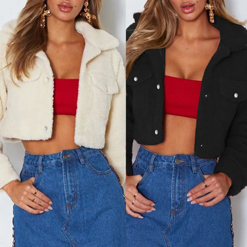 Женские короткие топы размера плюс на зиму и весну теплое пальто из