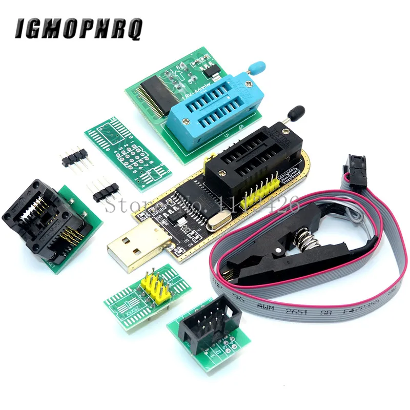 CH341A 24 25 серия EEPROM Flash BIOS USB программатор модуль + SOIC8 SOP8 тестовый зажим адаптер 1 8 В