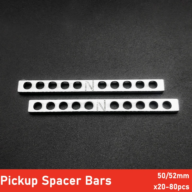 20 stücke 10 löcher gitarre humbucker dual spulen hals brücke pickup keeper bars für elektrische gitarren teile 50mm 52mm free glo