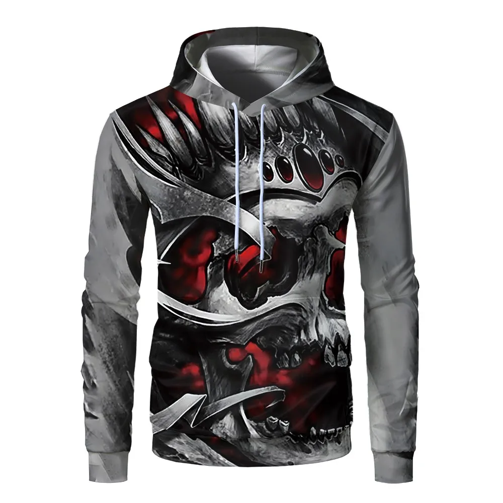 Мужская толстовка с изображением черепа обманка из двух частей принтом лучшая