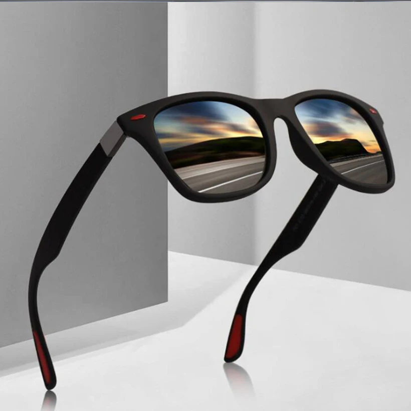 Мужские поляризационные солнцезащитные очки мужские модные квадратные UV400 в