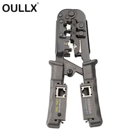 oullx multifunctional rj45 network cable crimper 8p6p4p three purpose tester ratchet tool squeeze crimping wire network pliers