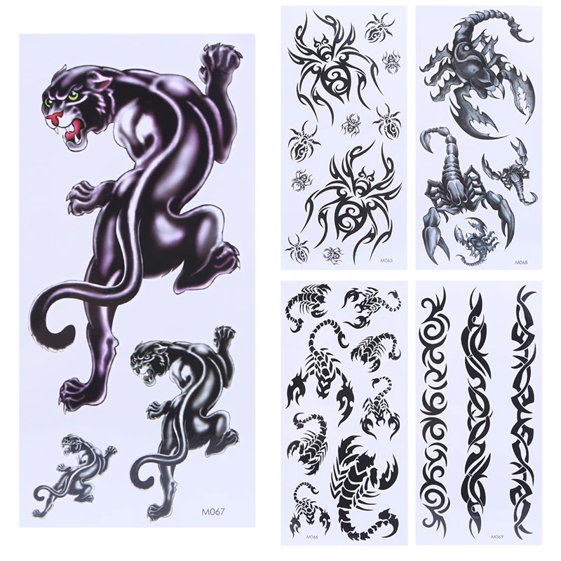 Хипстерская Водонепроницаемая временная татуировка наклейка s 3D Паук Скорпион