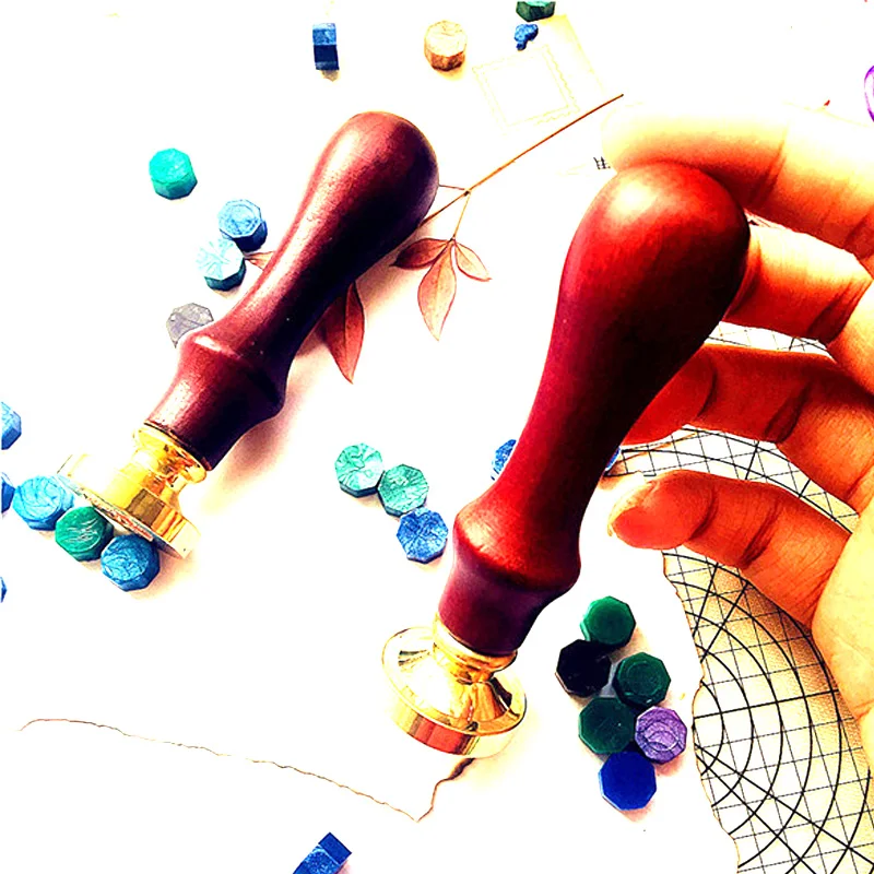 

WYSE Leaves Retro Wood Stamp Head Sealing Wax Seal Stamp Wedding Decorative Sealing Stamp wax seals