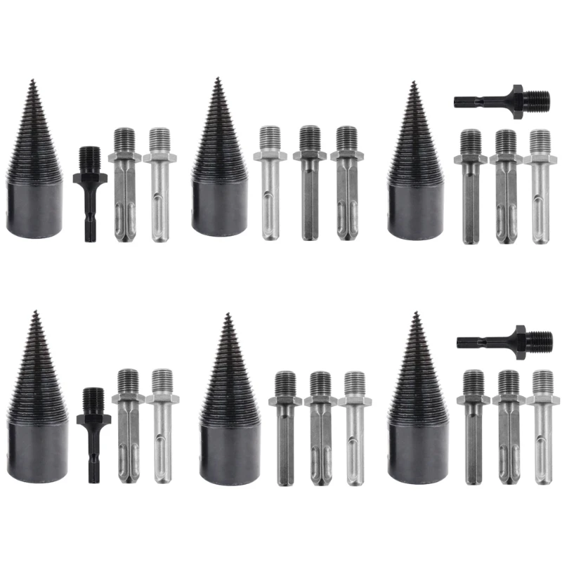 

High Speed Wood Splitter Screw Cone Shaft for Drill, Step Drill, Wood Cutter, Firewood Splitter, Steel Cone Drill