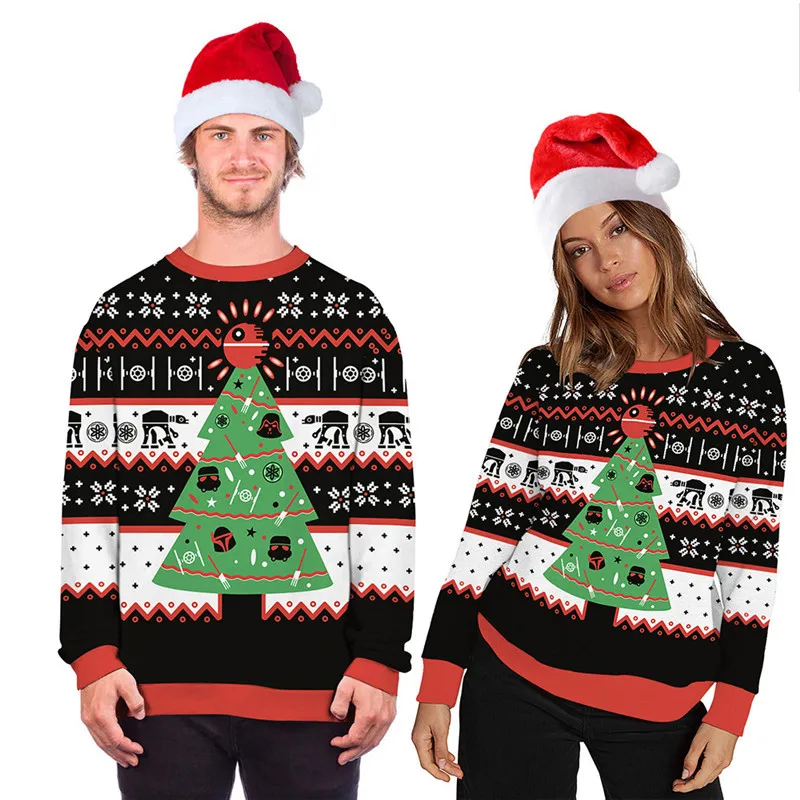 

Ugly Christmas Sweater Men Women Crewneck Holiday Xmas Sweatshirt 3D Funny Christmas Jumpers Tops Couple Plus Size Clothing
