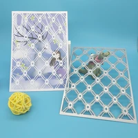 rectangular mesh hollow lace photo frame metal cutting dies scrapbook photo album decoration diy handmade art