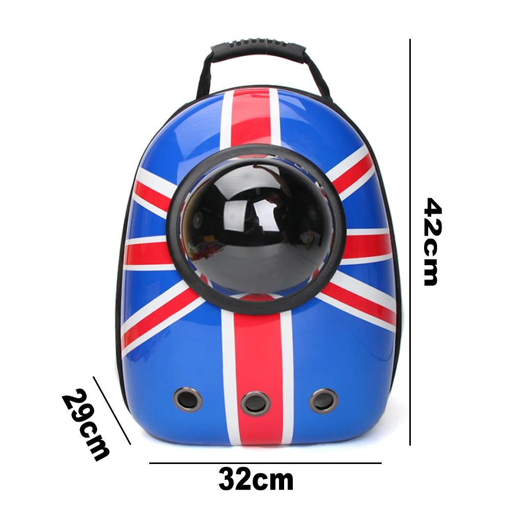 British Cat Bag Рюкзак для кошек, рюкзак для кошек с окошком, маленькая переноска для собак, кошек, дорожная сумка, космическая капсула, продукт для щенков - Цвет: British Cat Bag