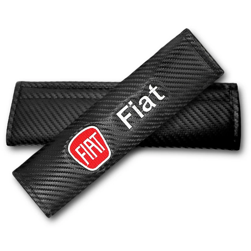 

2PCS Car Styling Seat Belt Cover Seat Belt Shoulder Guard For Fiat Panda Bravo Punto Linea Croma 500 595Auto Stying Accessories