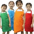 Новый Детский фартук Детский Картина Пособия по кулинарии детский передник однотонные Цвет Кухня Лидер продаж, для маленьких детей чистый фартуки