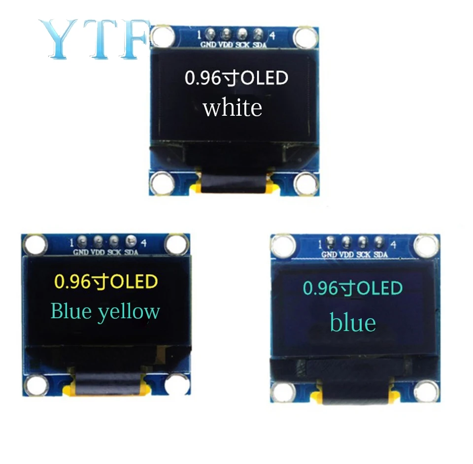 Модуль ЖК-дисплея 0 96 дюйма IIC Серийный желтый синий белый 128X64 I2C SSD1306 12864 GND VCC SCL SDA