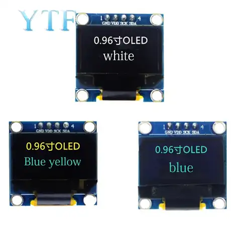 Модуль ЖК-дисплея 0,96 дюйма IIC Серийный желтый синий белый 128X64 I2C SSD1306 12864 GND VCC SCL SDA 0,96 "для