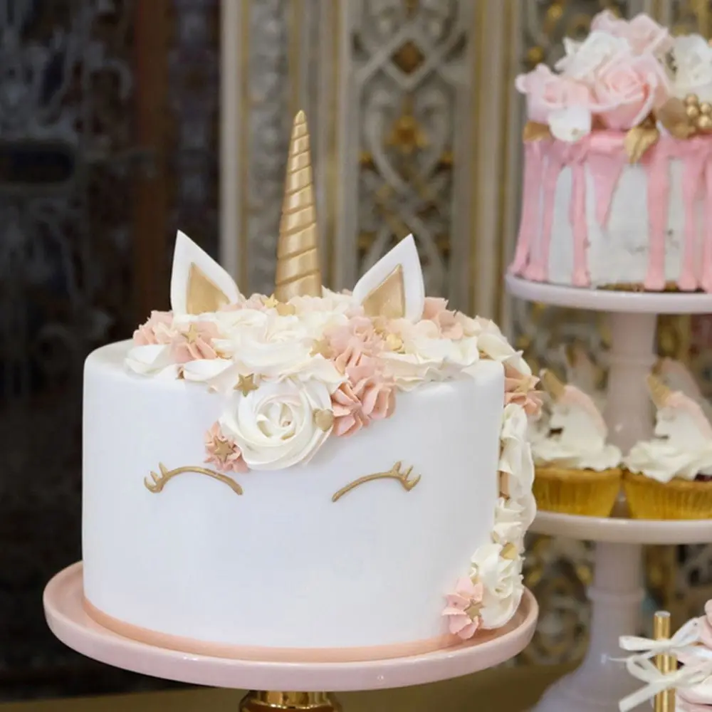 3D единорог/ухо/форма глаз силиконовая форма помадка для украшения торта
