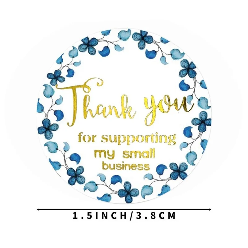 

Thank You Labels Sticker 500pcs/roll Handmade Seal Labels for Supporting My Small Business 1.5 inch Kids Reward Gift Stickers