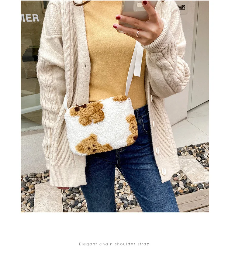 

2022 New Shoulder Slung Mao Mao Bag Trend Simple Foreign Style Cute Little Satchel Fashion Casual Ladies Bag Bags for Women