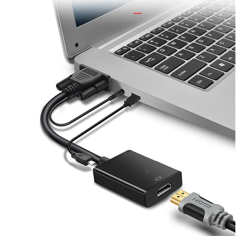 Преобразователь из VGA в HDMI адаптер Выход 1080P HD с аудио VGA2HDMI ТВ AV в HD ТВ Видео кабель конвертер адаптер для ТВ ПК