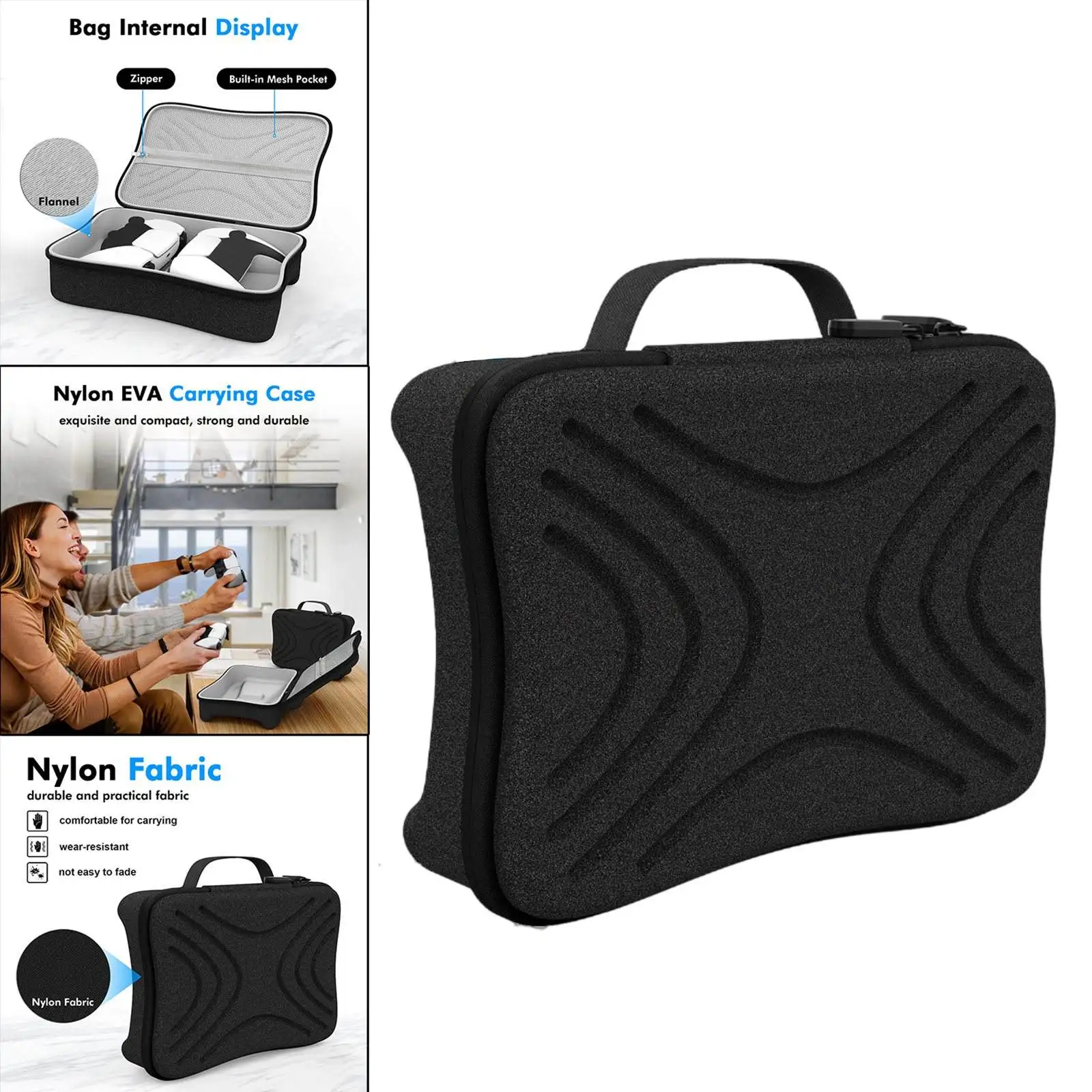 

Чехол для контроллера, Портативная сумка для переноски, Пыленепроницаемый Жесткий чехол из ЭВА, сумка для хранения для PS5, для Switch Pro, для пут...