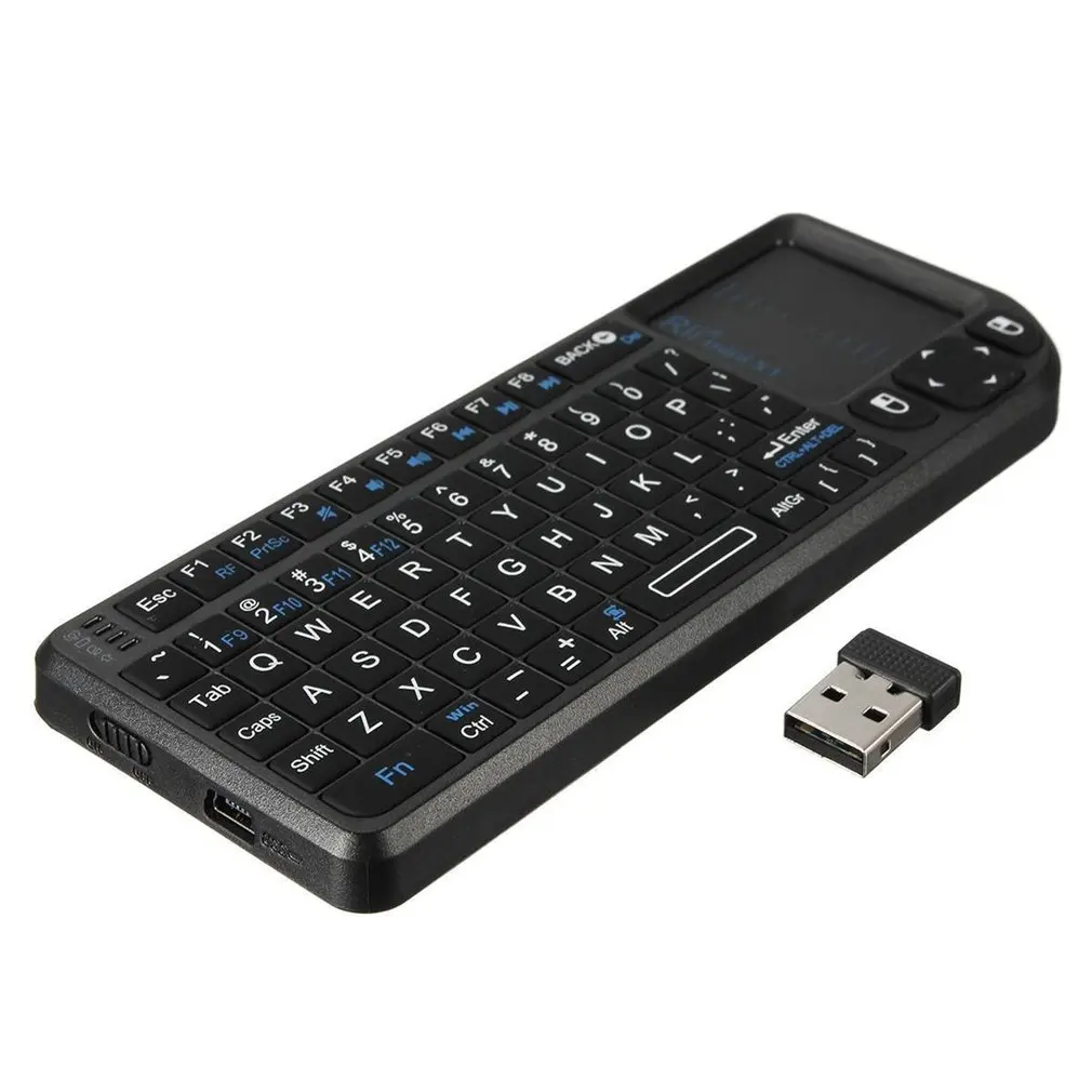 

Rii X1 Portable Mini Keyboard 2.4G Wireless Receiver Integrated Design USB Interface With a Real Notebook Touchpad for Laptop
