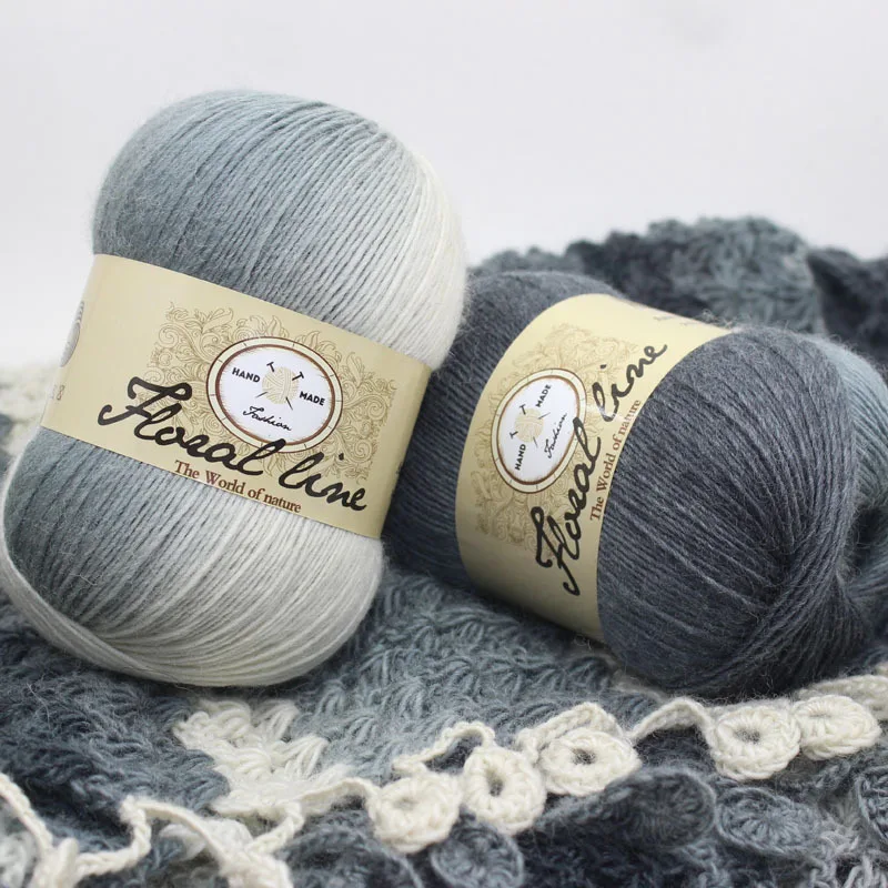 

3pcsX100g Cashmere Yarn Crochet Yarn for Knitting Rainbow Line Fancy Melange Combed Sewing High Quality Yarn Crochet Knitting