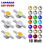 Светодиодный чип COB высокой мощности, 10 Вт, RGB, красный, зеленый, синий, естественный, холодный, теплый белый, желтый, УФ, 740нм, ИК, 395нм для 10 Вт светильник световые шарики