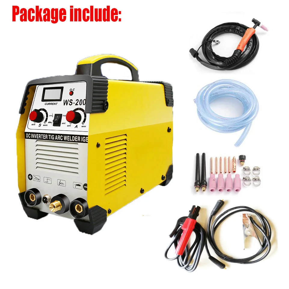 TIG200 Pluse 200 Amps ARC TIG Pulse Сварка многофункциональное устройство TIG200P портативный