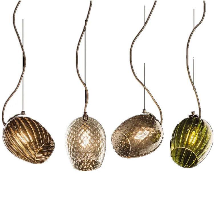 

vintage glass ball 3 black iron pipe modern led chandelier nordic decoration home avizeler lamparas de techo
