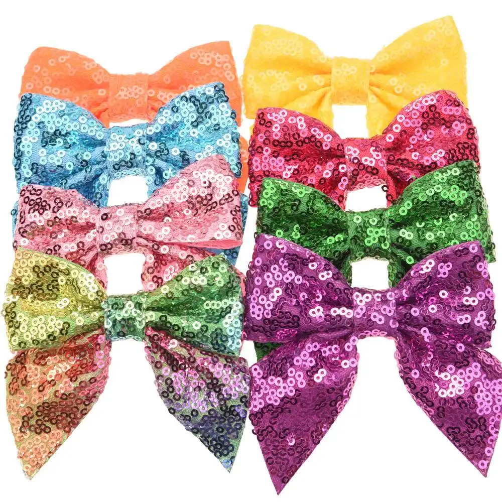 5 шт. 3 6 дюйма блестящая лента бант милый бутик аксессуаров для волос заколка в