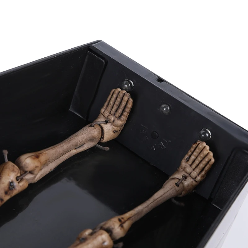 

GXMA Glowing Dancing Zombie Halloween Coffin Decor Prank Prop Easter Coffin Ornament Creative Haunted House Prop Halloween Party