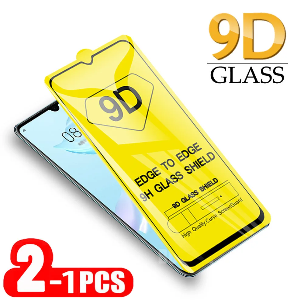 

1-2pcs 9D Protective Glass On For Huawei p30 p40 P Smart Z Screen Protector Tempered Glass for huawei Y9 P30 lite trempe verre