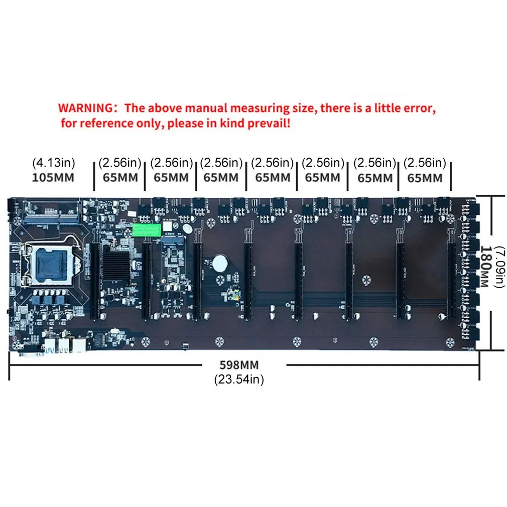 

Durable B75 In-line 8-card BTC Multi-graphics 8-card for Motherboard Large-spacing Mining for Motherboard