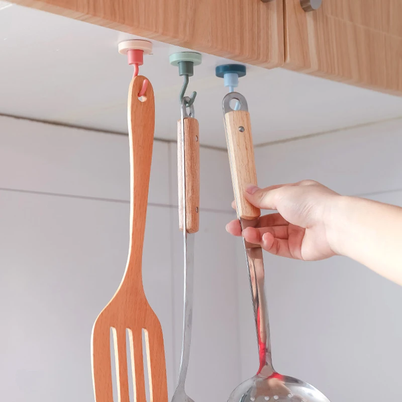 

10Pcs Strong Seamless Hook Transparent Wall Hook Free Perforation Hanging Coat Hook Bathroom Kitchen Sticky Hook