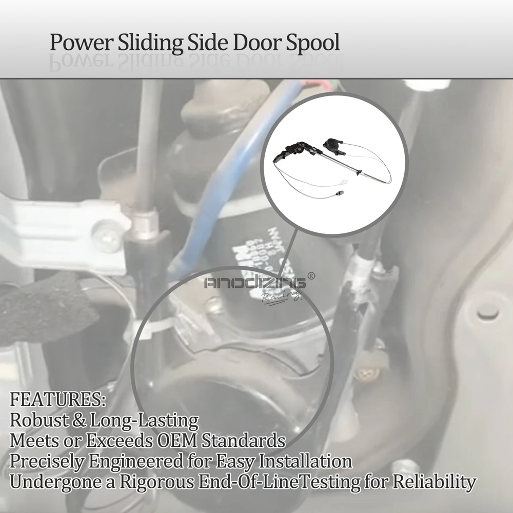 Комплект кабелей для раздвижных дверей с мотором Toyota SIENNA пассажирская сторона 2004