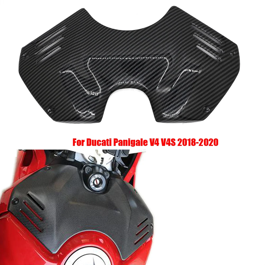 

Motorcycle Carbon Fiber Black ABS Plastic Front Fuel Gas Tank Cover Protection For DUCATI Panigale V4 V4S V4R 2018 2019 2020