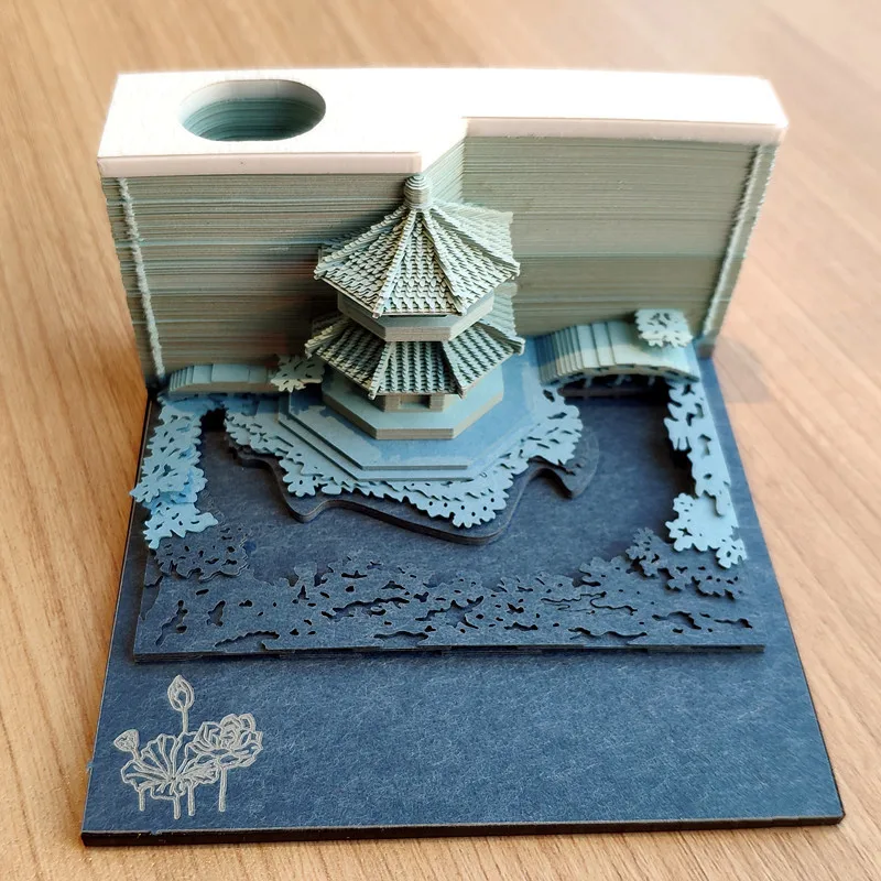 

3D Post it Note Japanese Creative Three Dimensional Post it Note Hand Tearing Paper Carving Model 3D Post it Note Birthday Gift