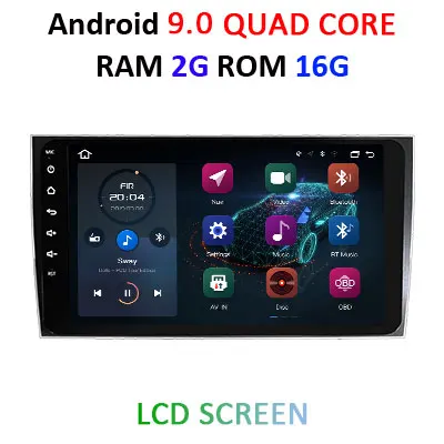 9 ''4G+ 64G 8 ядерный Android 9,0 2 Din Автомобильный мультимедийный плеер dvd gps для Porsche Cayenne 2003-2010 Cayenne GTS Автомагнитола DAB obd2 - Цвет: 2G 16 LCD