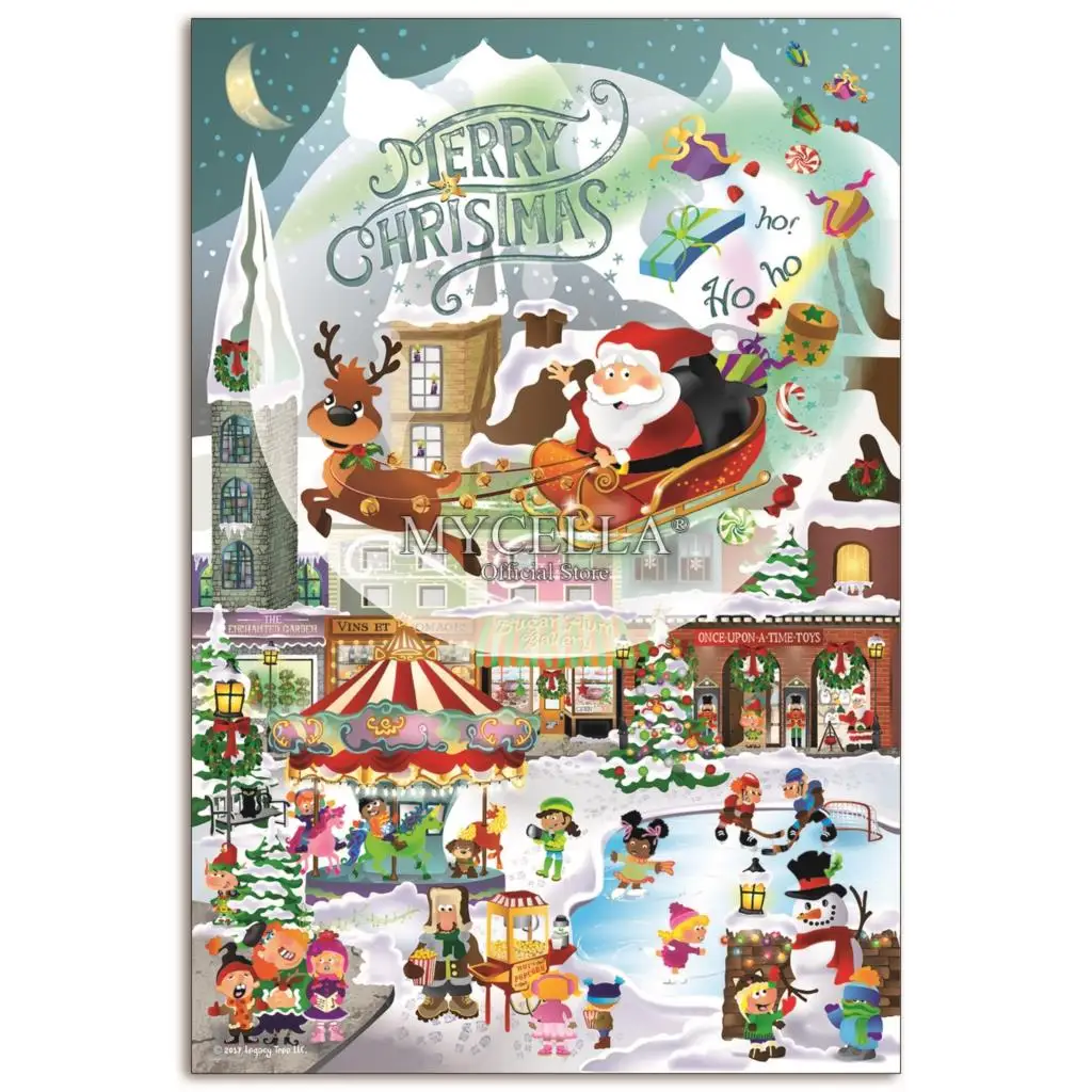 Мультяшная 5d картина из страз сделай сам деревня полная Алмазная вышивка мозаика