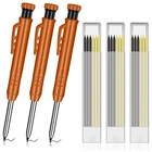 Твердый плотничный карандаш с 18 стержнями, встроенная точилка, механический инструмент для маркировки карандашей