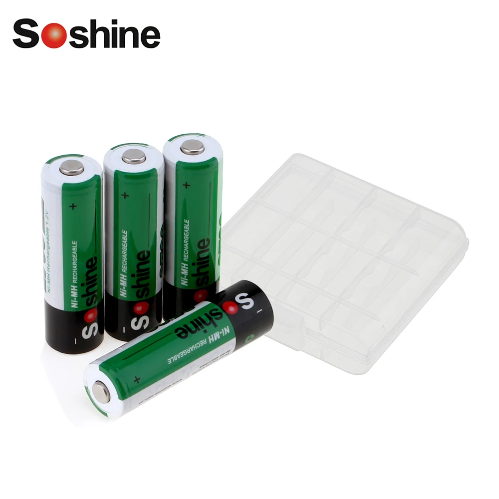 Аккумуляторная батарея Soshine Ni MH AA 20 шт./лот 2700 мА/ч 2 А портативная батарейка для