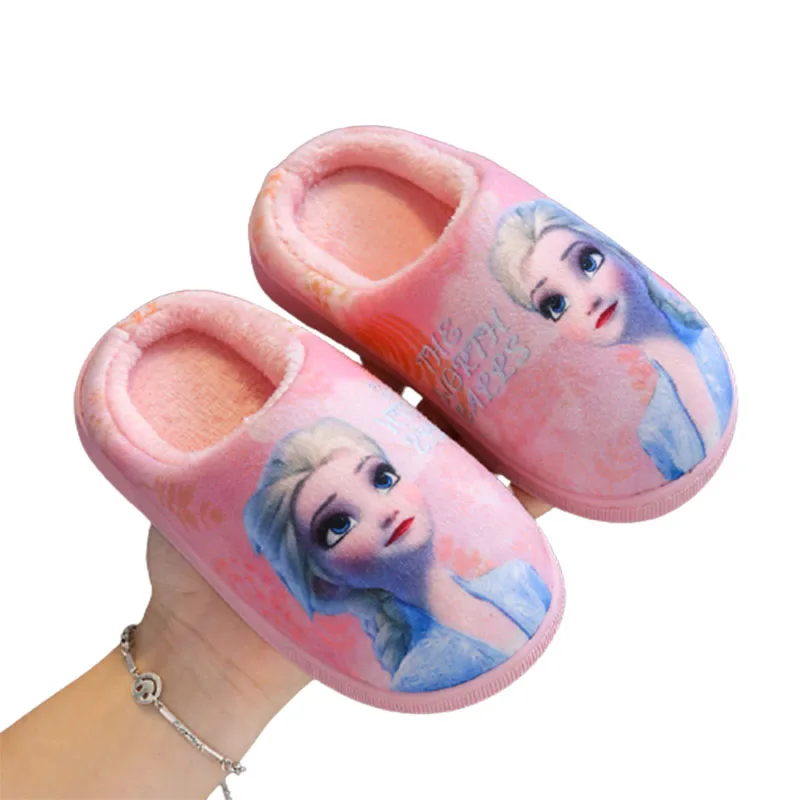 

Frozen Aisha Princess cotton shoes for autumn and winter 2021 new cute warm home cartoon non-slip girls comfortable slippers