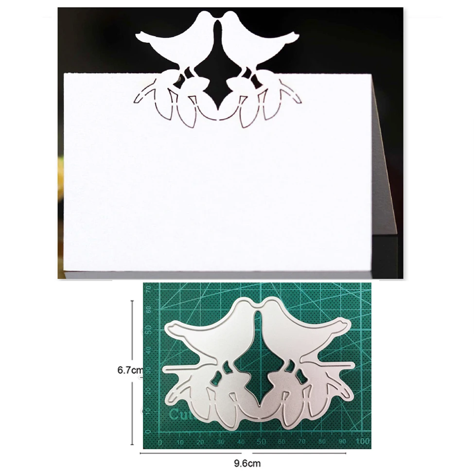 Ремесленные штампы металлические вырезанные Пара птиц на дереве Скрапбукинг