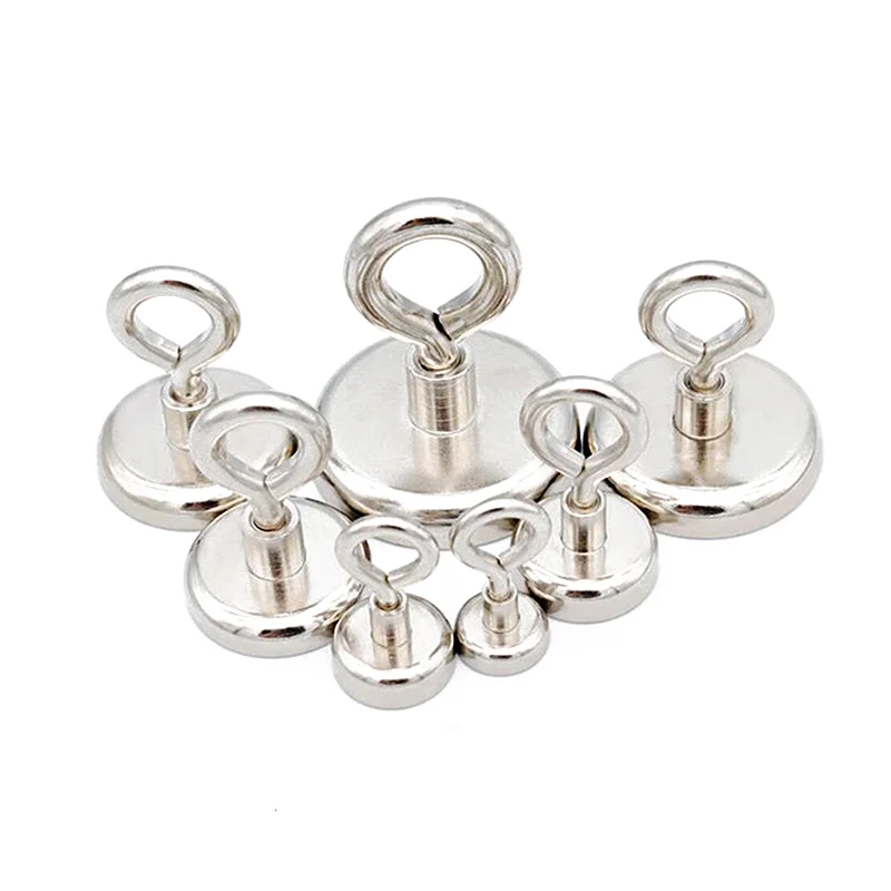 

1PC Super Strong Neodymium Magnet Pot Fishing Salvage Magnets Neodymium Round Powerful Magnetic Hook Sea Fishing Magnet Searcher