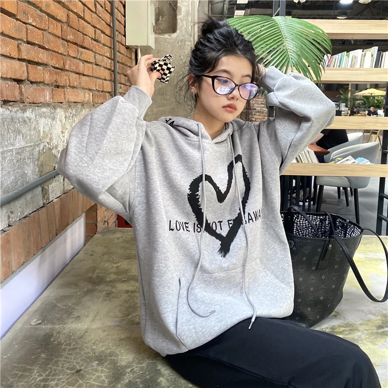 

Composite Thickened Letter Printed Hooded