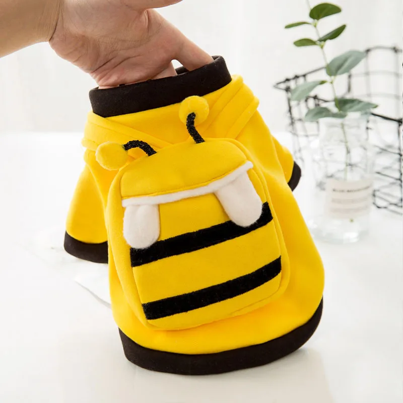 Pet Costume Dog Bee Hoodies Cartoon Sweater for Dog Dog Costumes for Small Dogs Pet Cat Clothing