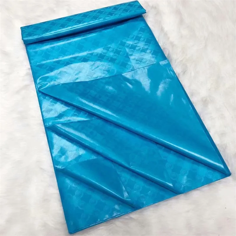 5 ярдов/партия Высококачественная жаккардовая ткань для платья базин богатый с